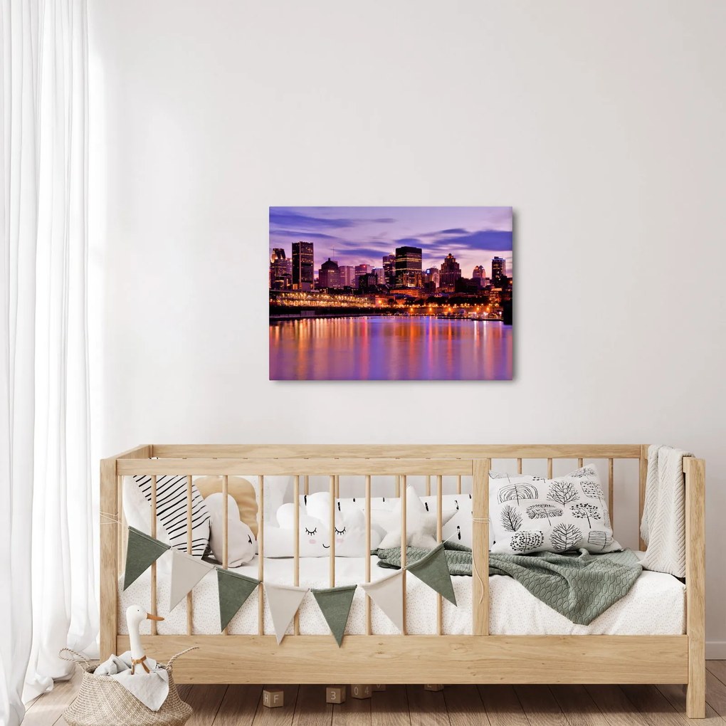 Éjszakai város képe (70x50 cm)