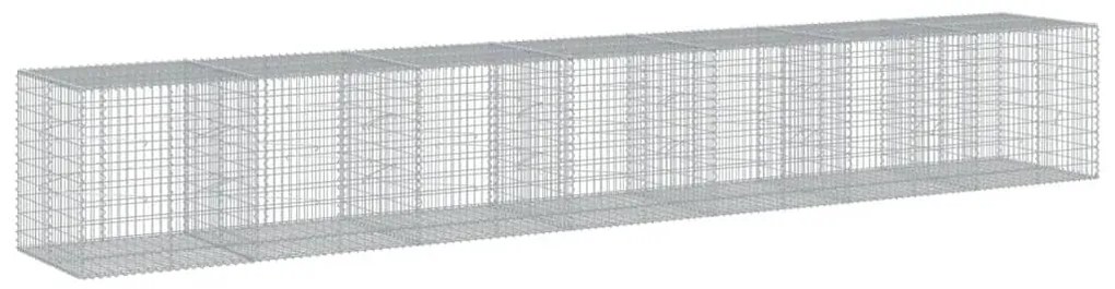 horganyzott vas gabion kosár fedéllel 700 x 100 x 100 cm