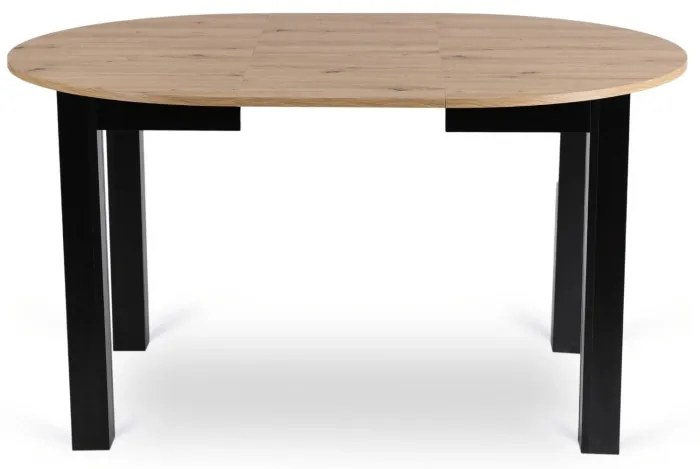 Étkezőszett HARRY asztal 102–142 cm artisan tölgy/fekete + 4 PERU szék bézs