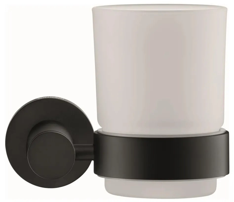 Duravit 99204600 - D-CODE falra szerelhető fogkefetartó, jobb oldali, matt fekete