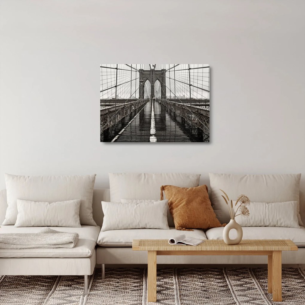 Üveg kép - Brooklyn híd (70x50 cm)
