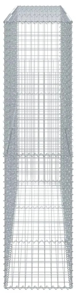 horganyzott vas gabion kosár fedéllel 300 x 50 x 200 cm