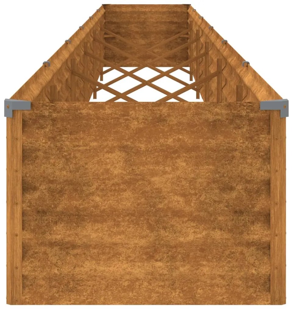 Corten acél kerti magaságyás 580 x 50 x 36 cm