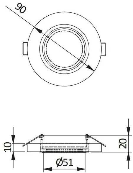 Lámpa Mennyezeti lámpatest PALACE II, IP20, kör, fekete, üveg