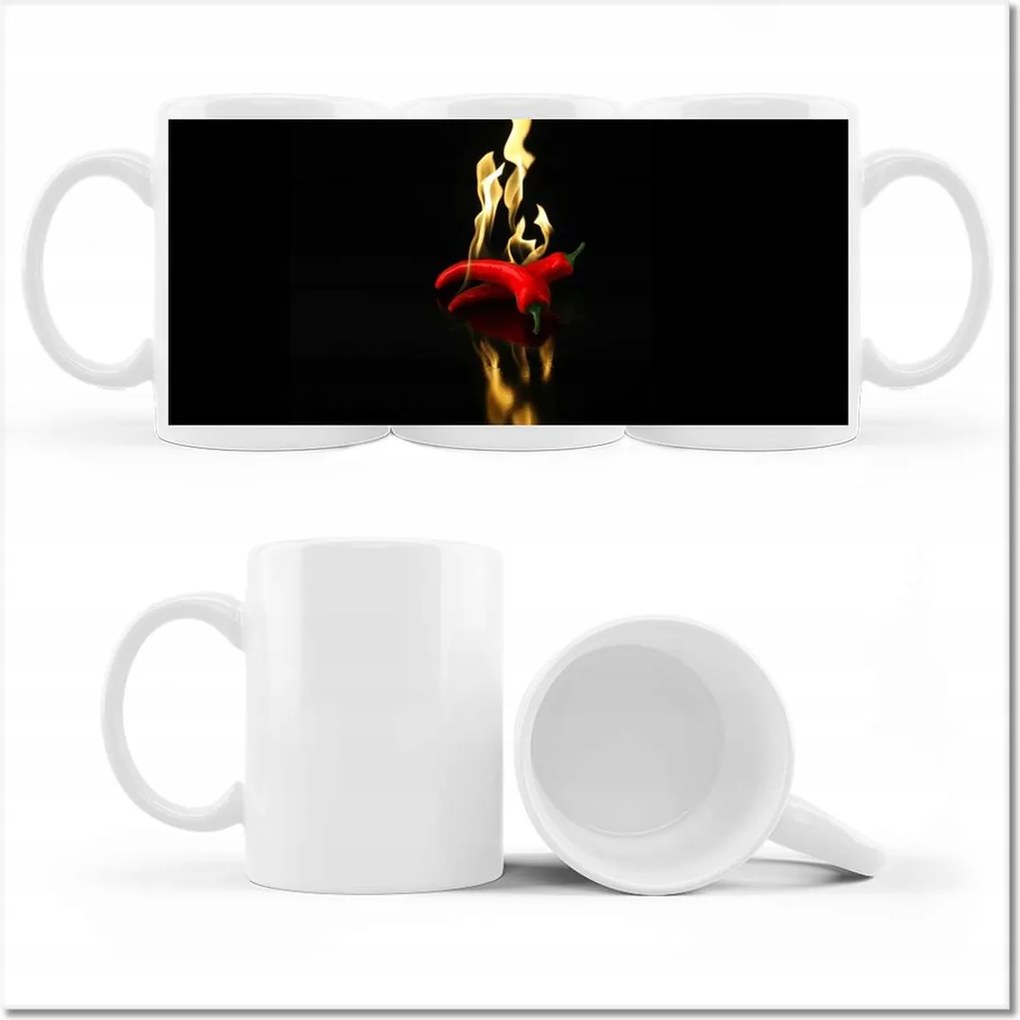 Nyomott mintás bögre Forró paprika