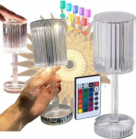 Projektor lámpa Kristály Gyémánt Rgb Érintőképernyős Rgb lámpa távirányító