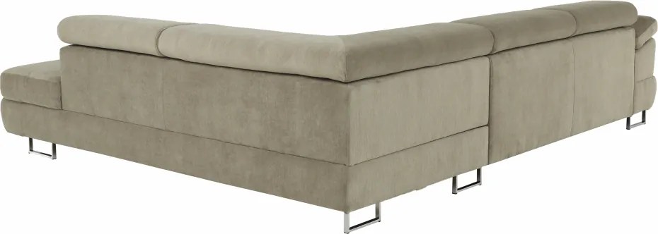 Ülőgarnitúra, világosbarna melír, szövet, jobbos, BUTON P