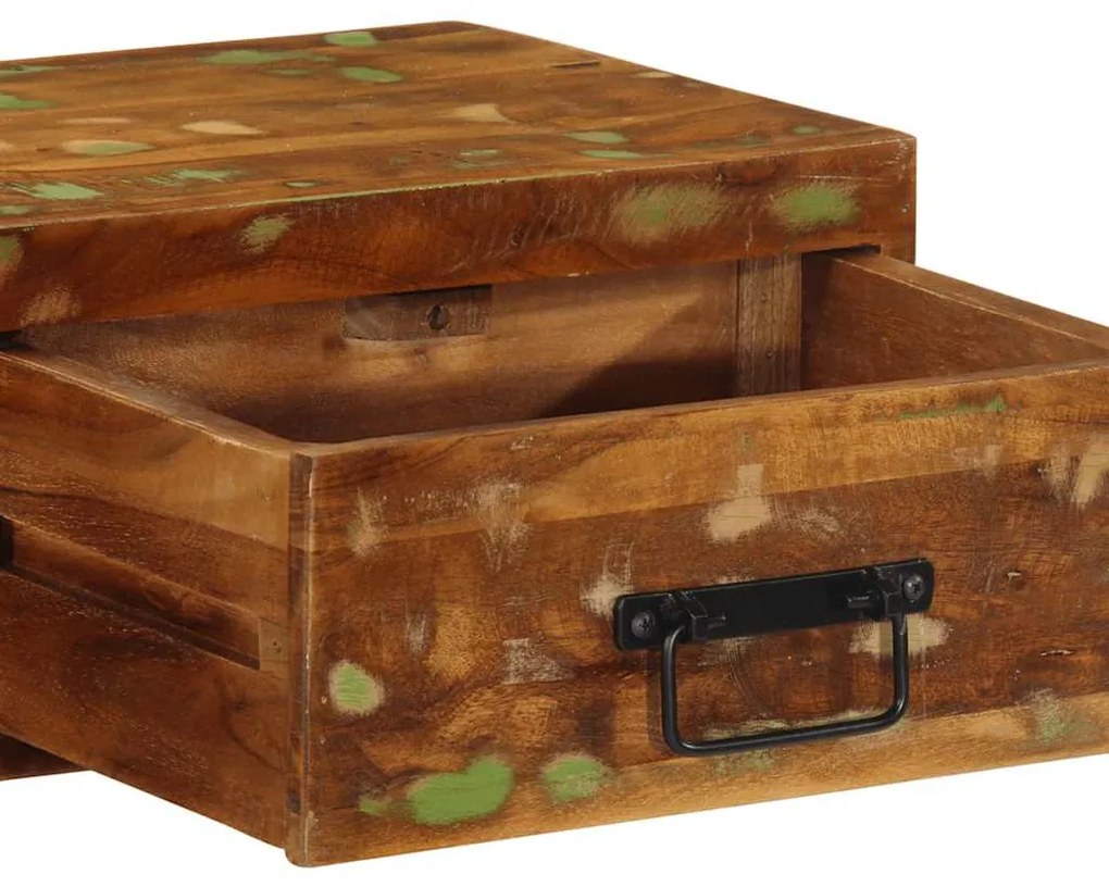 tömör újrahasznosított falra szerelhető TV-szekrény 80x30x19 cm