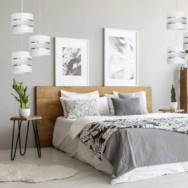 Csillár zsinóron HELEN 3xE27/15W/230V fehér