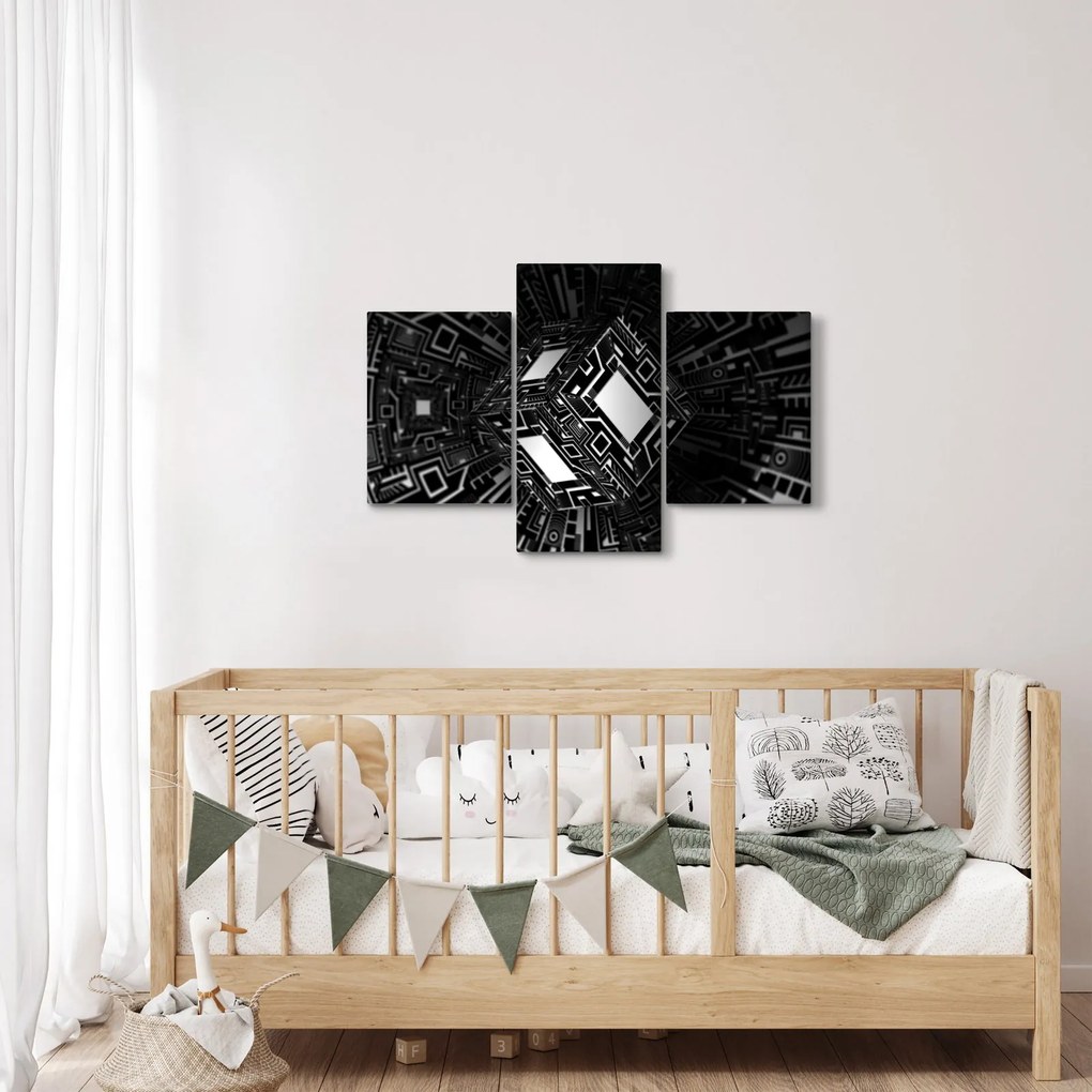 Absztrakt kockák képe (90x60 cm)