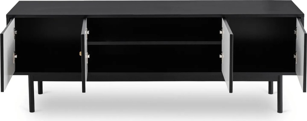 MARLEN TV-szekrény 155 cm, fekete
