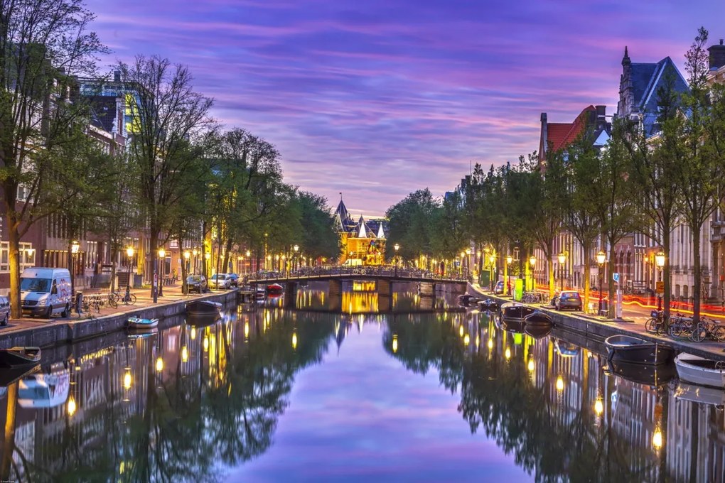 Poszter 91,5x61cm Amszterdami csatorna, Assaf Frank