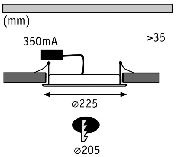 Paulmann 92034 - LED/14W Beépíthető lámpa 230V