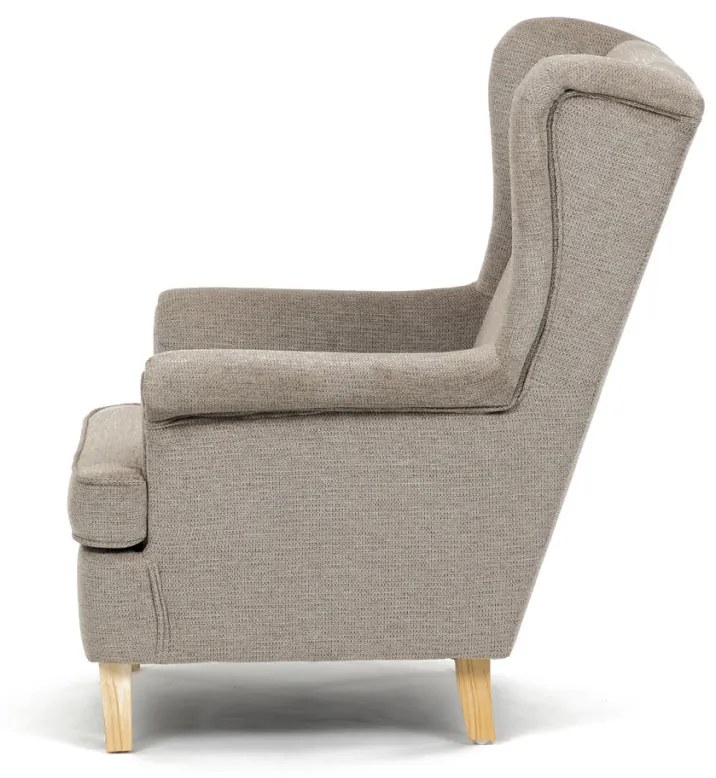 Scaun de relaxare, cu tapițerie din material bej, AK-388