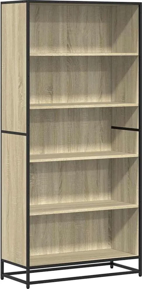 vidaXL sonoma tölgy színű szerelt fa könyvszekrény 80,5x35x170,5 cm