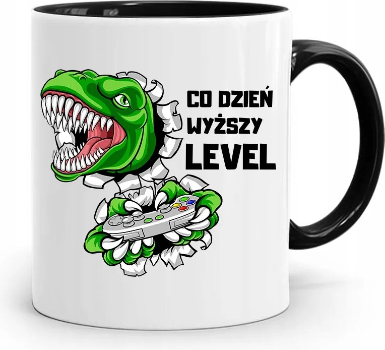 Bögre Fekete Vicces Magasabb Level nyomott mintával