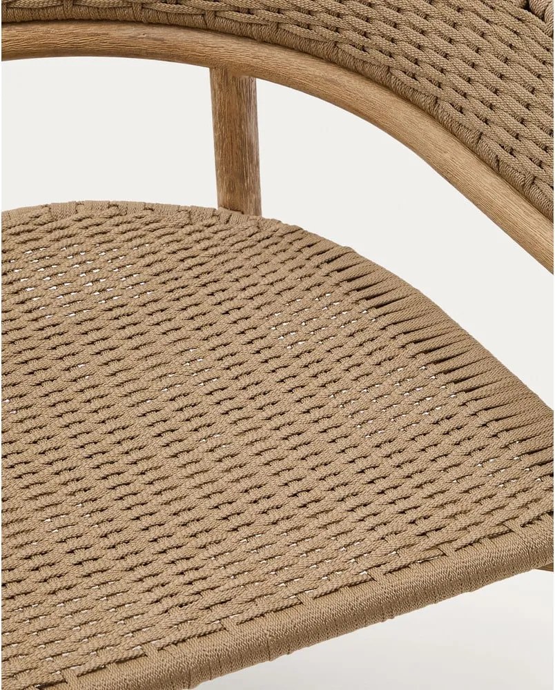 Natúr színű tömörfa kerti fotel Arinella – Kave Home