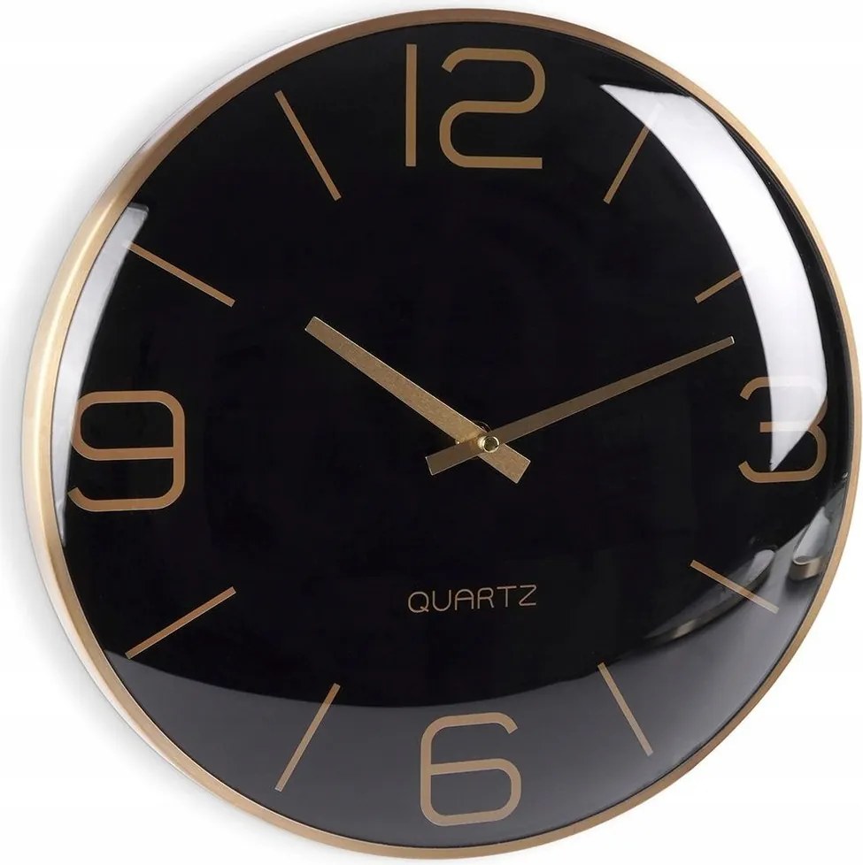 Dekoratív Falióra Falra Akasztható Fekete Arany 30 cm