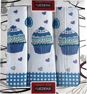 Konyhai Törlőkendő Szett 3db 50x70 Pamut 100% Muffin 10