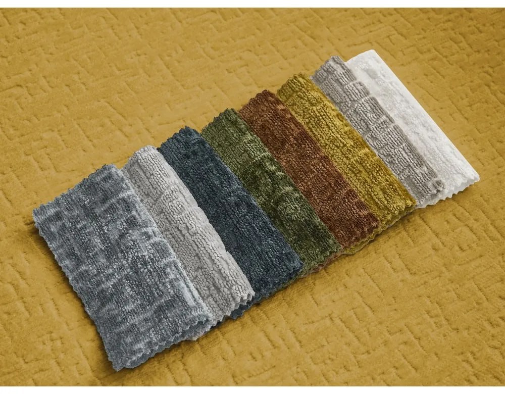 Mustársárga zsenília kinyitható kanapé 228 cm Neyo – Bobochic Paris