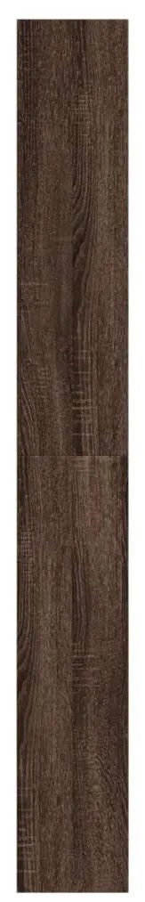 barna tölgyszínű szerelt fa cipőszekrény 60 x 21 x 163,5 cm