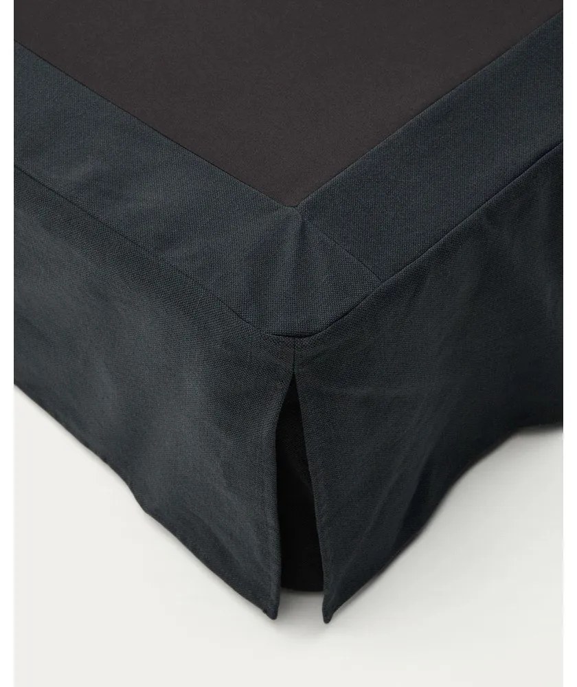 Antracitszürke kárpitozott franciaágy 150x190 cm Jaira – Kave Home