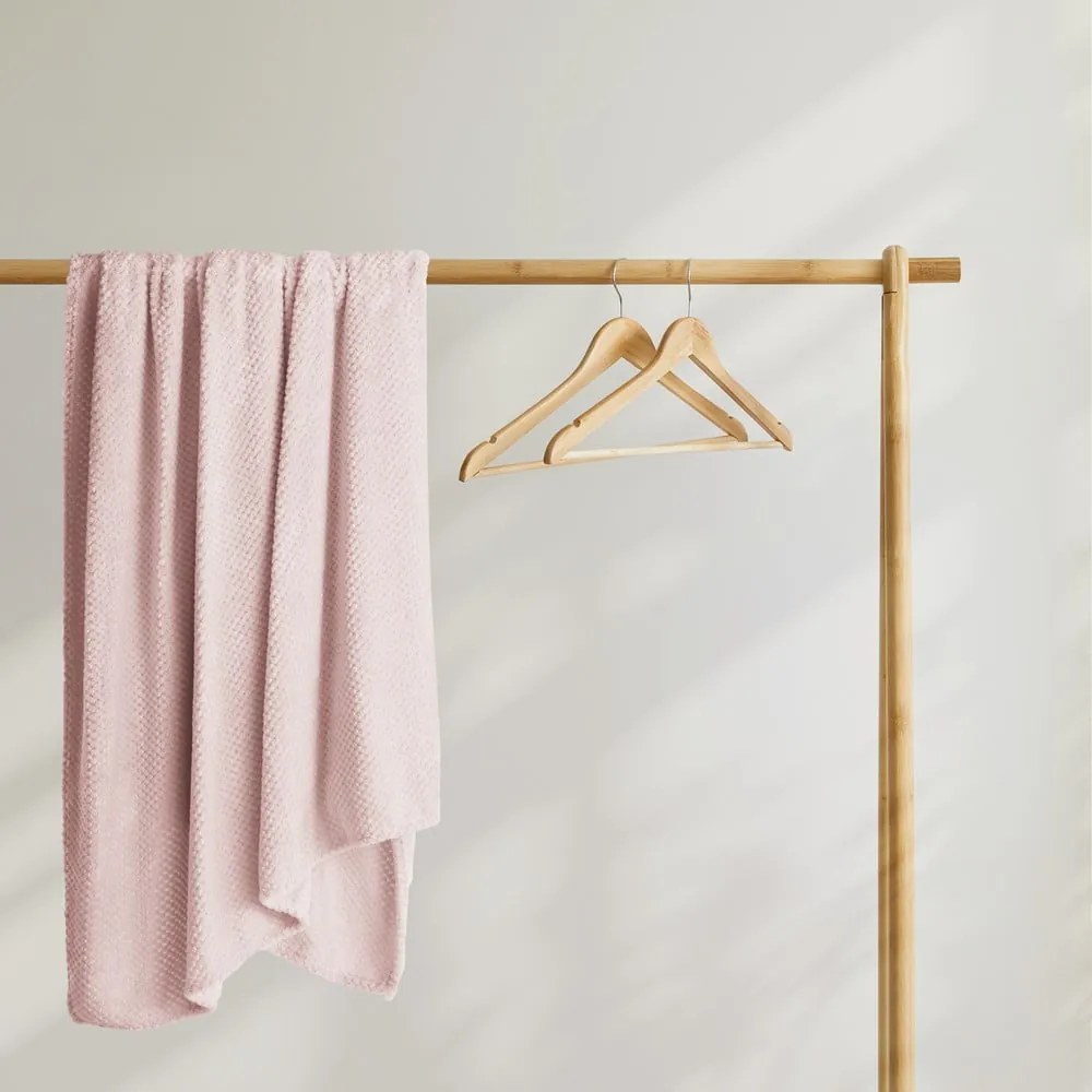 Henry púderrózsaszín mikroszálas takaró, 70 x 150 cm - DecoKing