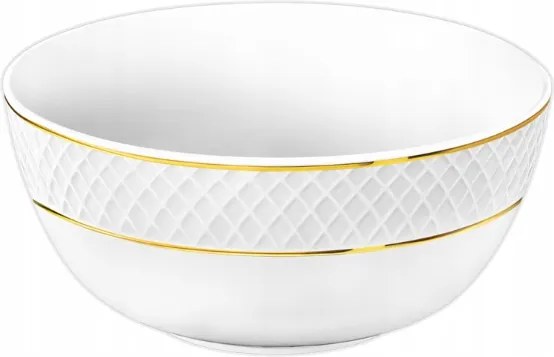 Saláta tálaló Fehér arany kerek porcelán salátatál 600 ml Wilmax