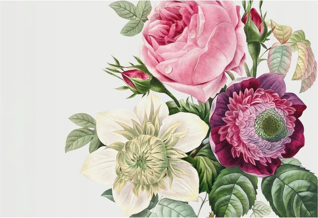 Dekoratív fotótapéta Falra Egyszerű Összeszerelés Virágcsokor 152x104 Ragasztó