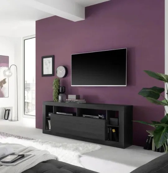 RIMINI TV-állvány fekete kőris