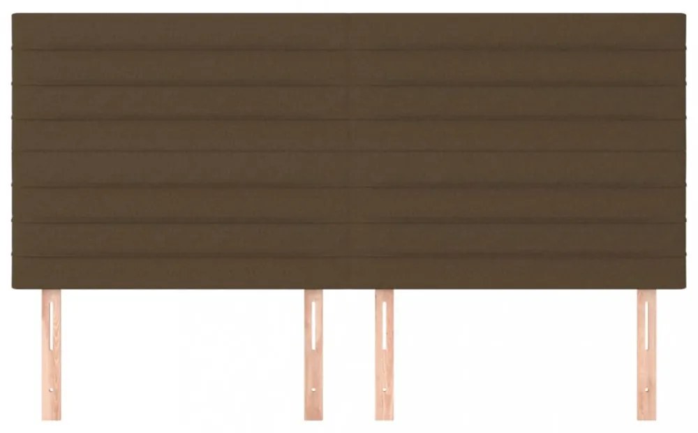 4 db sötétbarna szövet fejtámla 100x5x78/88 cm