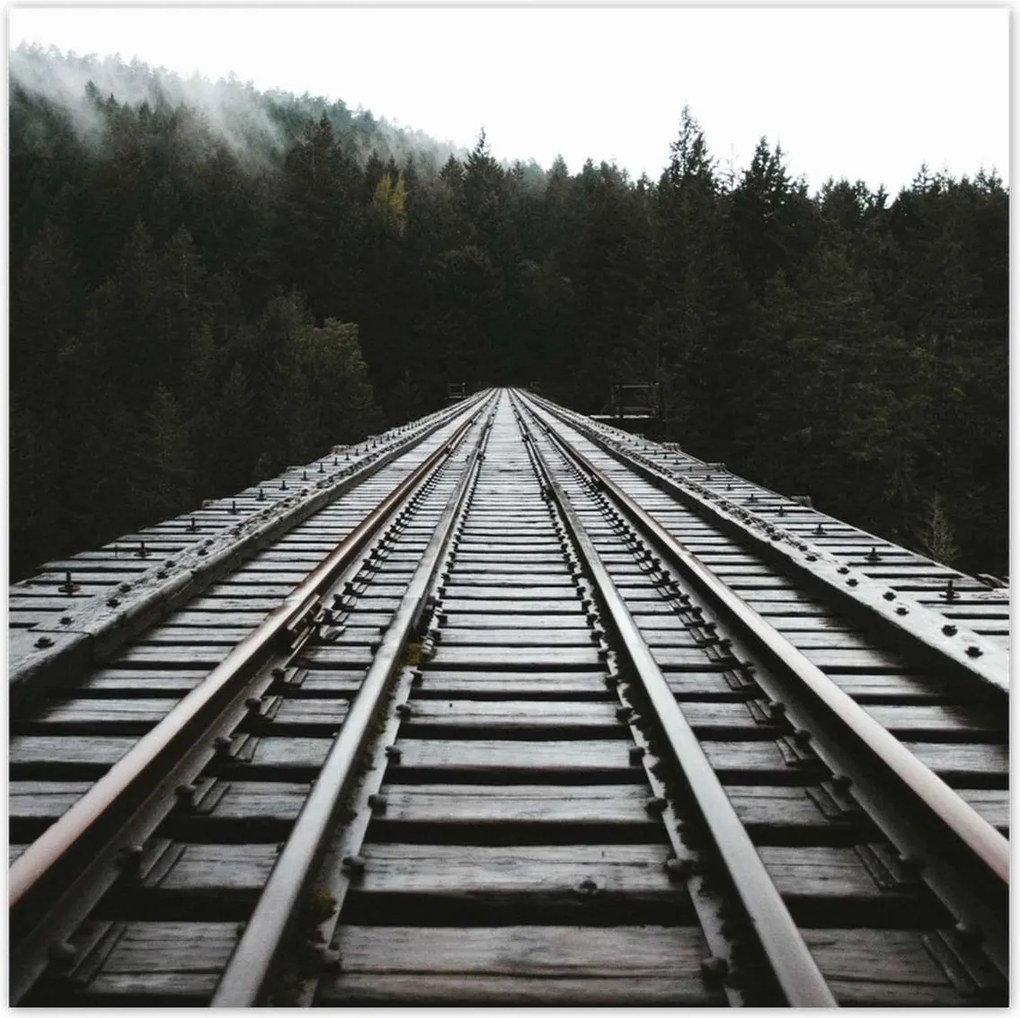 Poszterek 100x100 Vasút Vonatok Sínek