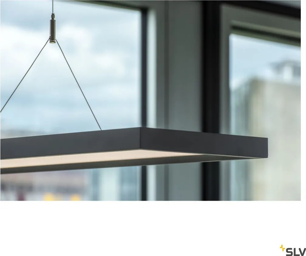 SLV 1005395 WORKLIGHT Modern Led Függesztett Lámpa Fekete LED IP20