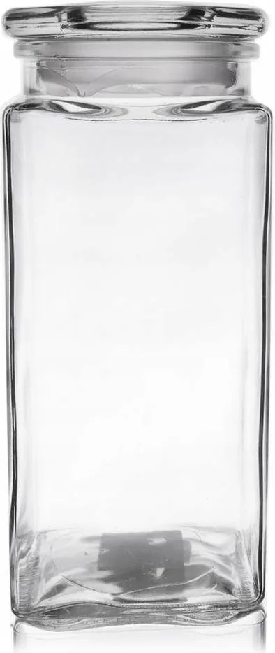 Tároló üveg befőttes üveg szögletes étel ömlesztett termékek kávé 1,8L