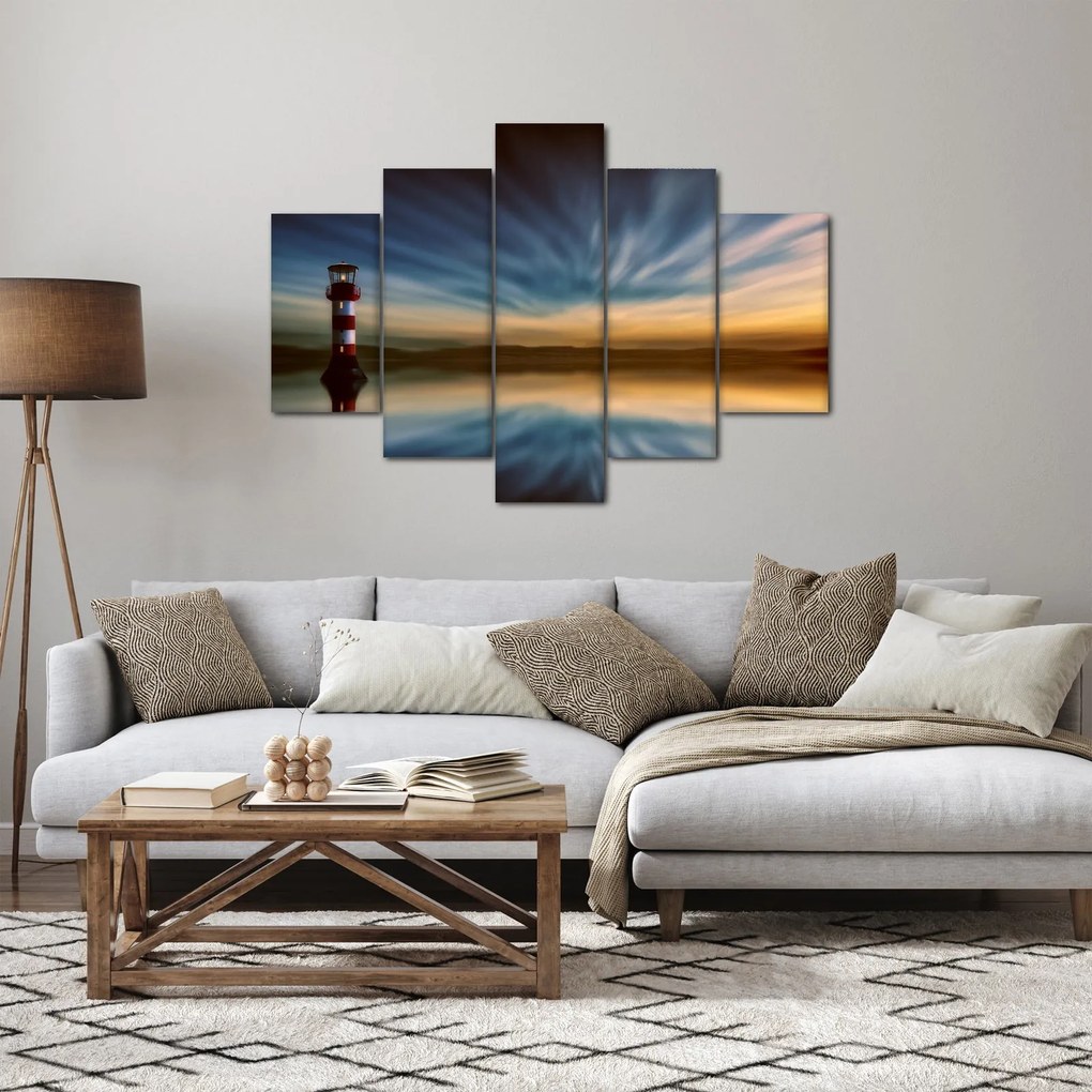 Világítótorony a tengeren (150x105 cm)