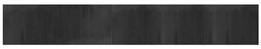 négyszögletű szürke bambusz szőnyeg 80 x 500 cm