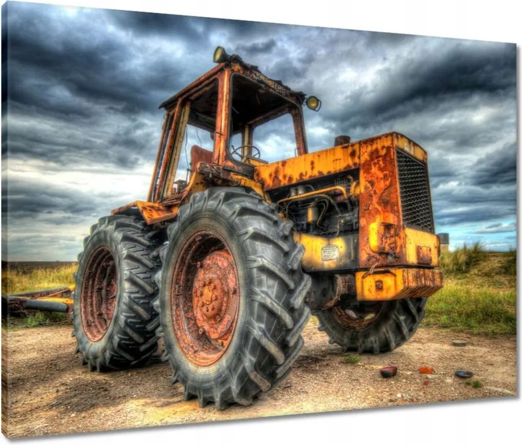 Vászonkép 80x60 Traktor Mezőgazdasági traktor