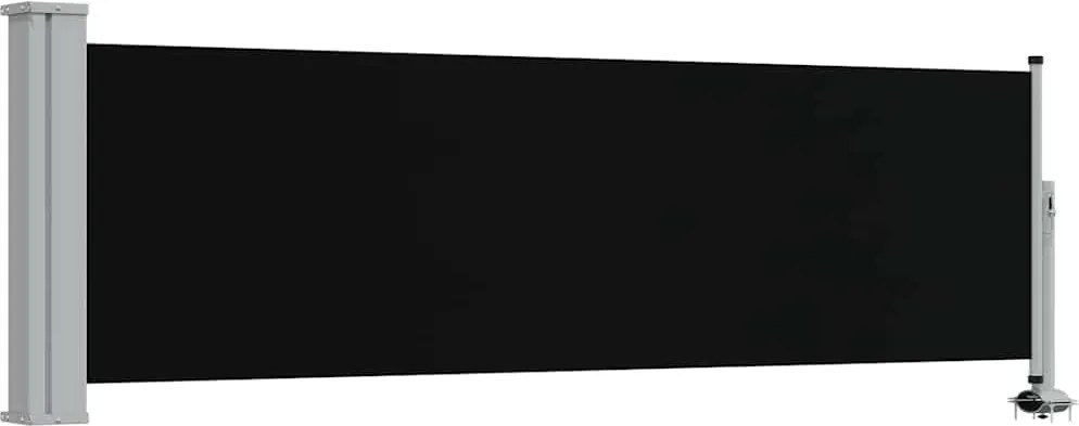 vidaXL fekete kihúzható oldalsó terasz napellenző 80 x 300 cm