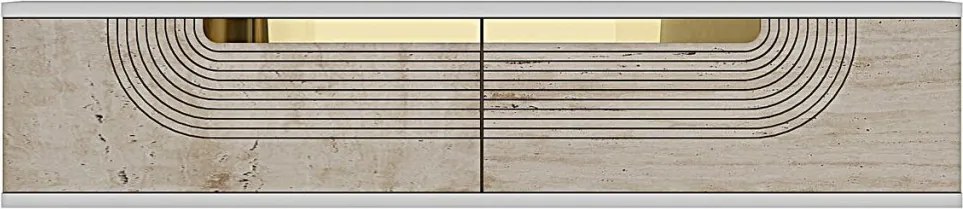 Meyra komód, fehér-travertin, 120 cm – TR555CHM1606