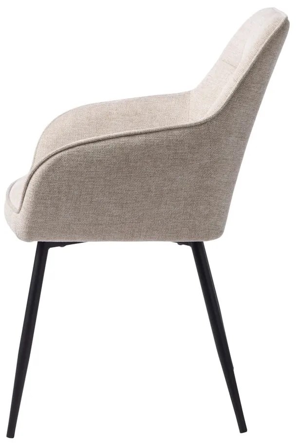 Bézs kárpitozott karfás étkezőfotel Nolan – Unique Furniture