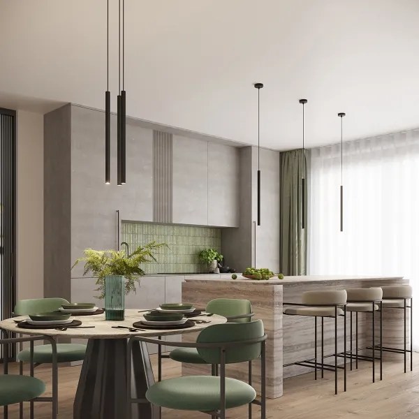 Sollux SL.1338 - Csillár zsinóron ARCHE 1xG9/8W/230V fekete