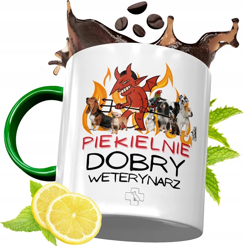 Zöld Bögre Állatorvosnak Születésnapi Ajándék fényképes nyomtatással