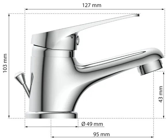 Eisl NI075SCR - SPEED mosdócsaptelep, fényes króm