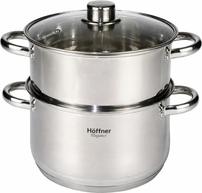 Gőzpároló fazék 5L Acél 24CM 3EL Hoffner Elegance