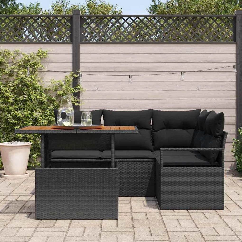Kert étkező szett 5 pcs Fekete és Barna 100 x 55 x 73 cm