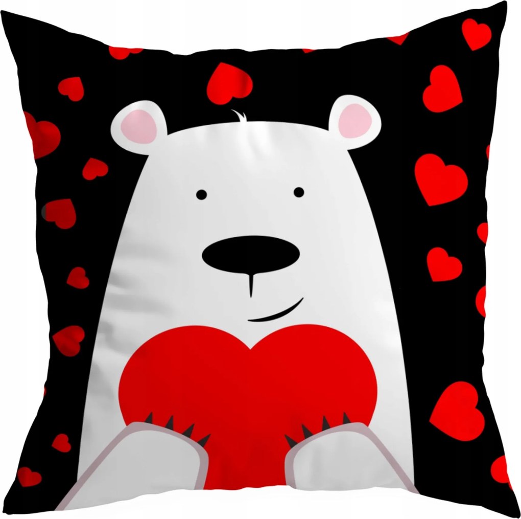 Valentin Napi Párna Ajándék Szerelmeseknek Maci Szív Szerelem 35X35 0023