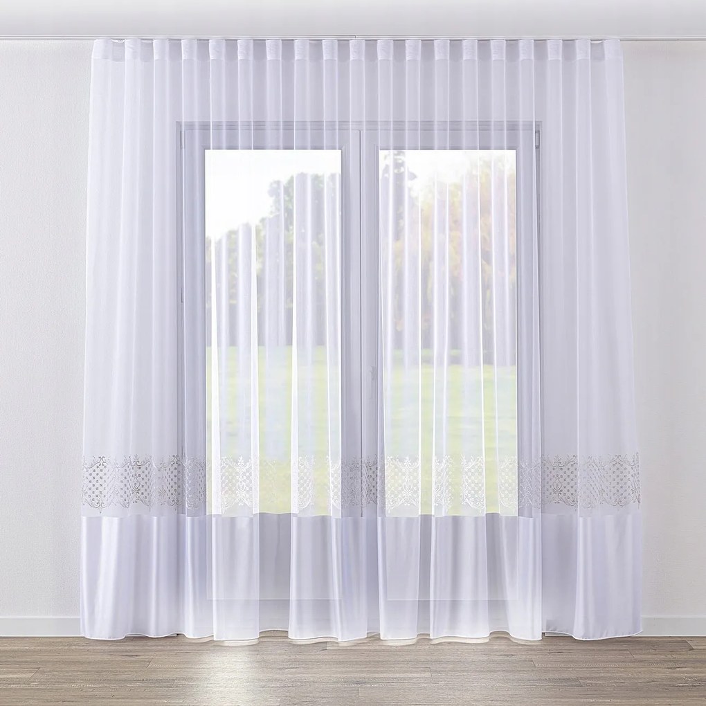 Kész szalagfüggöny wave fátyol 300x245cm fehér