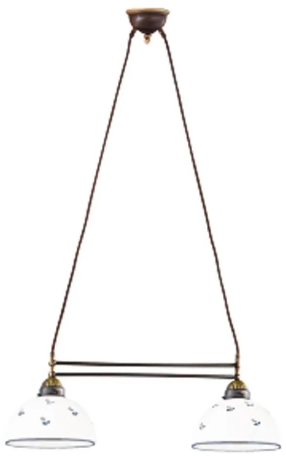 Kolarz 731.82.24 - Csillár zsinóron NONNA 2xE27/75W/230V kék