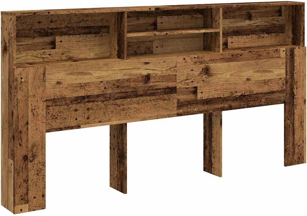 vidaXL antik fa színű szerelt fa áthidalószekrény 200 x 19 x 103,5 cm