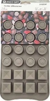Praliné szilikon öntőforma 24 részes 14x23 cm